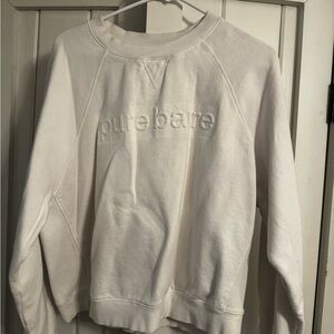 Pure Barre Women's Cream Crew Neck Sweater